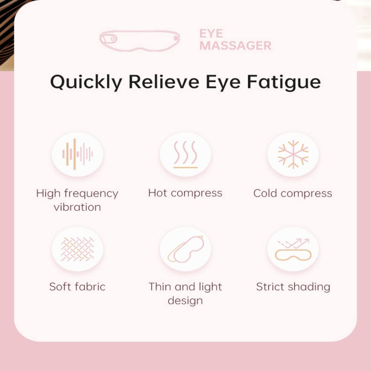 Masque EyeCalm™ — Thérapie Chaleur & Massage