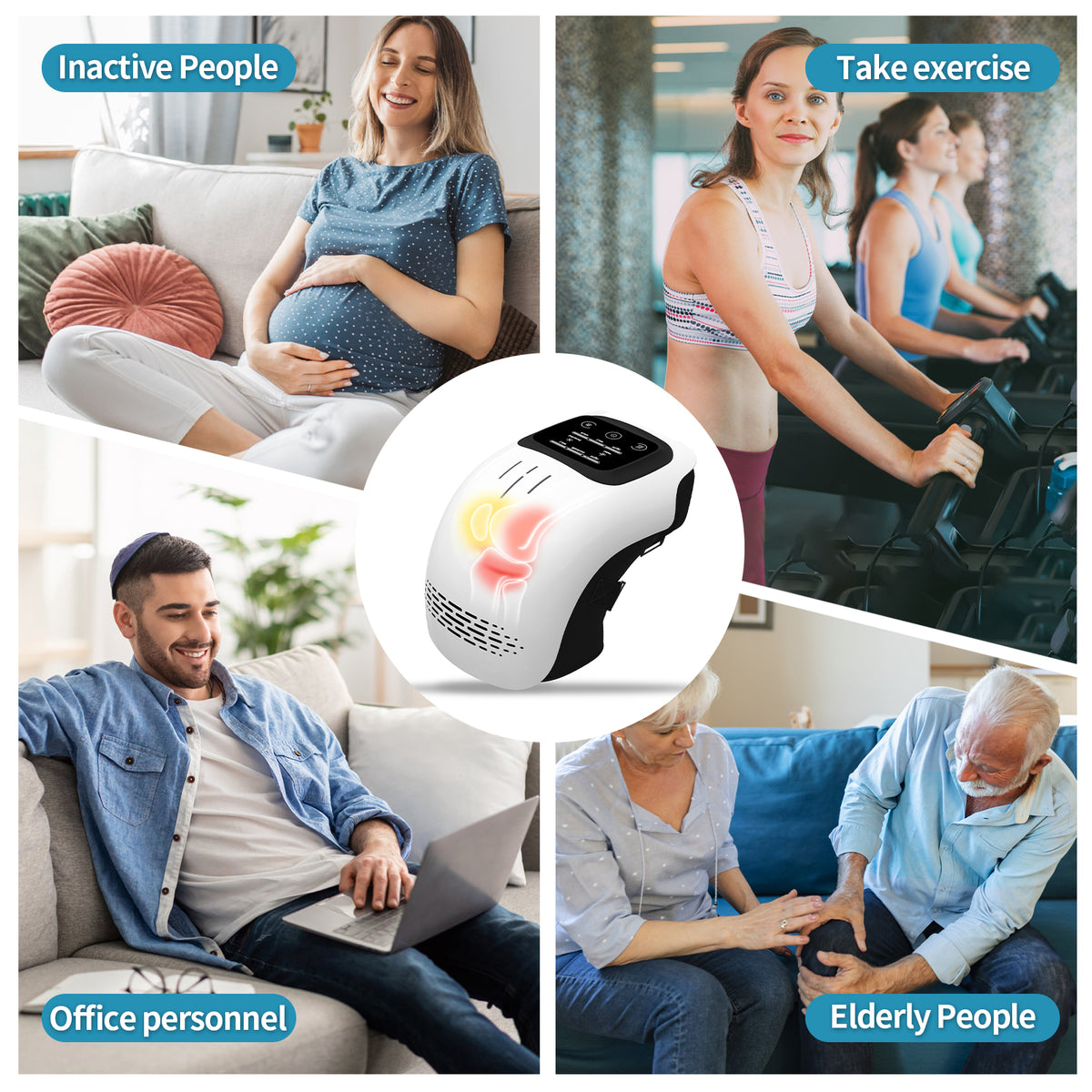 Masseur KneeRelief Pro™ — Chaleur, Vibration & Infrarouge